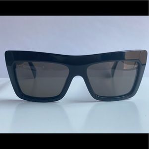 Auth CÉLINE Sunglassess Cat Eye Black